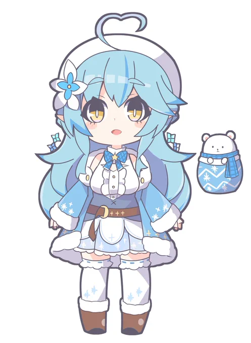 デフォルメの絵柄を模索しつつラミィちゃん描いたーー☃️☃️

#らみあ〜と 