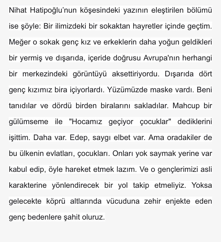 #nihathatipoğlu hoca yanlış birşey dememiş ki. Başını sonunu kırpıp haber diye önümüze koymuşlar.