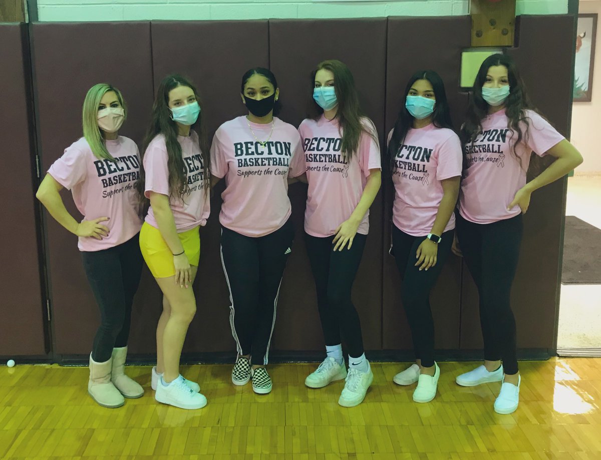 JODriscoll13's tweet photo. October is National Breast Cancer Awareness Month! Today BECTON staff and students supported B.C.A. by wearing PINK! Help & Donate at https://t.co/SsXYNHMB7c @BectonHS #girlsbasketballsupportsthecause #pinkout #supportanddonate #NationalBreastCancerFoundation #clawsforthecause https://t.co/PYbSb7W4Y3