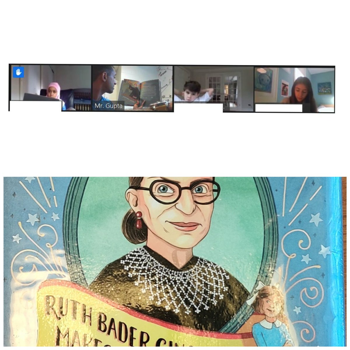 @ChevyChaseES <a href="/ChevyChaseES4/">Chevy Chase ES Fourth Grade</a> Thank you Mrs. Slepitza for giving me the honor to serve as "mystery reader" for your 4th graders! The engagement and post-discussions on grit, perseverance and courage were reflective and impactful to all. #RBG
