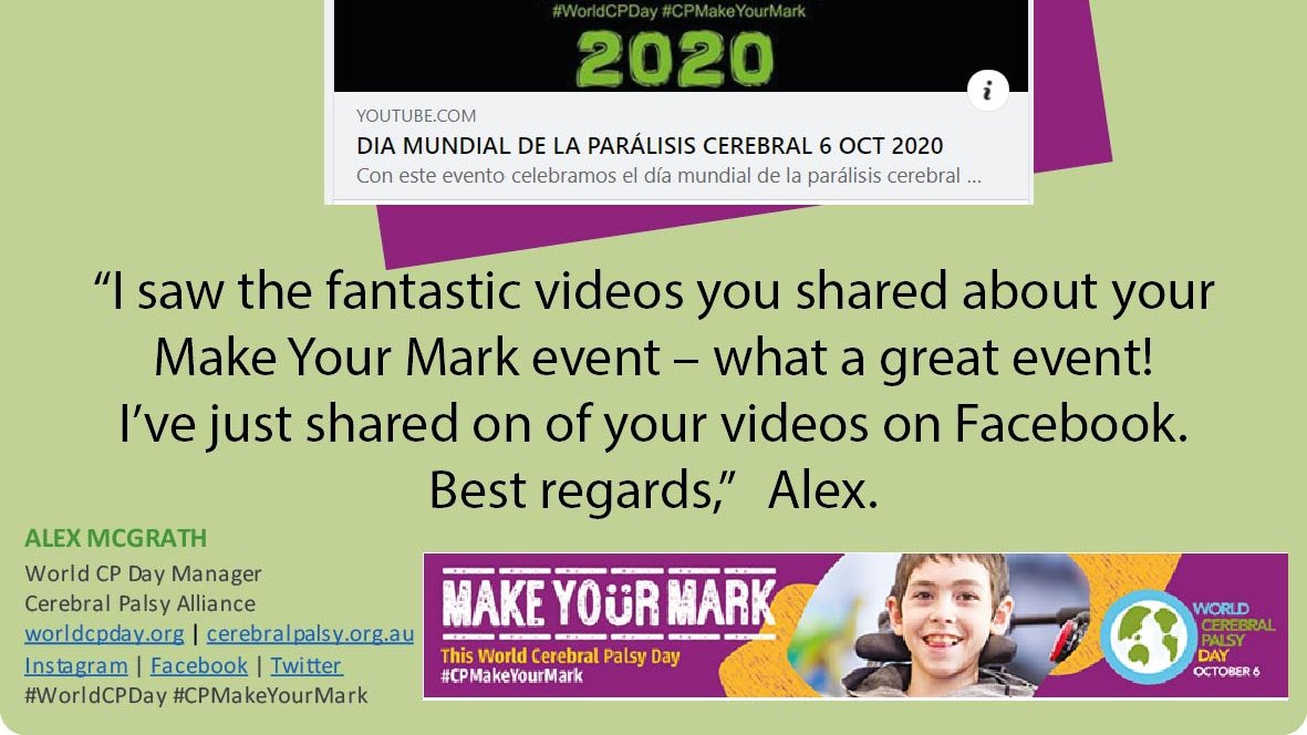 MentesConAlas's tweet photo. Les informamos con alegría que la Organización Mundial del día de la Parálisis Cerebral @WorldCPDay bajo la compaña #CPMakeYourMark , ha reconocido nuestra celebración del 6 de octubre #MentesconAlas https://t.co/gpAUXuKXIN https://t.co/7m0GIAy9Jb