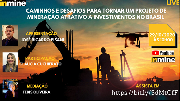 intheminet's tweet photo. COMO TORNAR UM PROJETO MINERAL ATRATIVO A INVESTIMENTOS?
Essa é a questão que será debatida, ao vivo, dia 29 de outubro, a partir das 10 horas, com transmissão aberta pelo Youtube
https://t.co/E2uHYy4nFX https://t.co/IMhSWsNDac