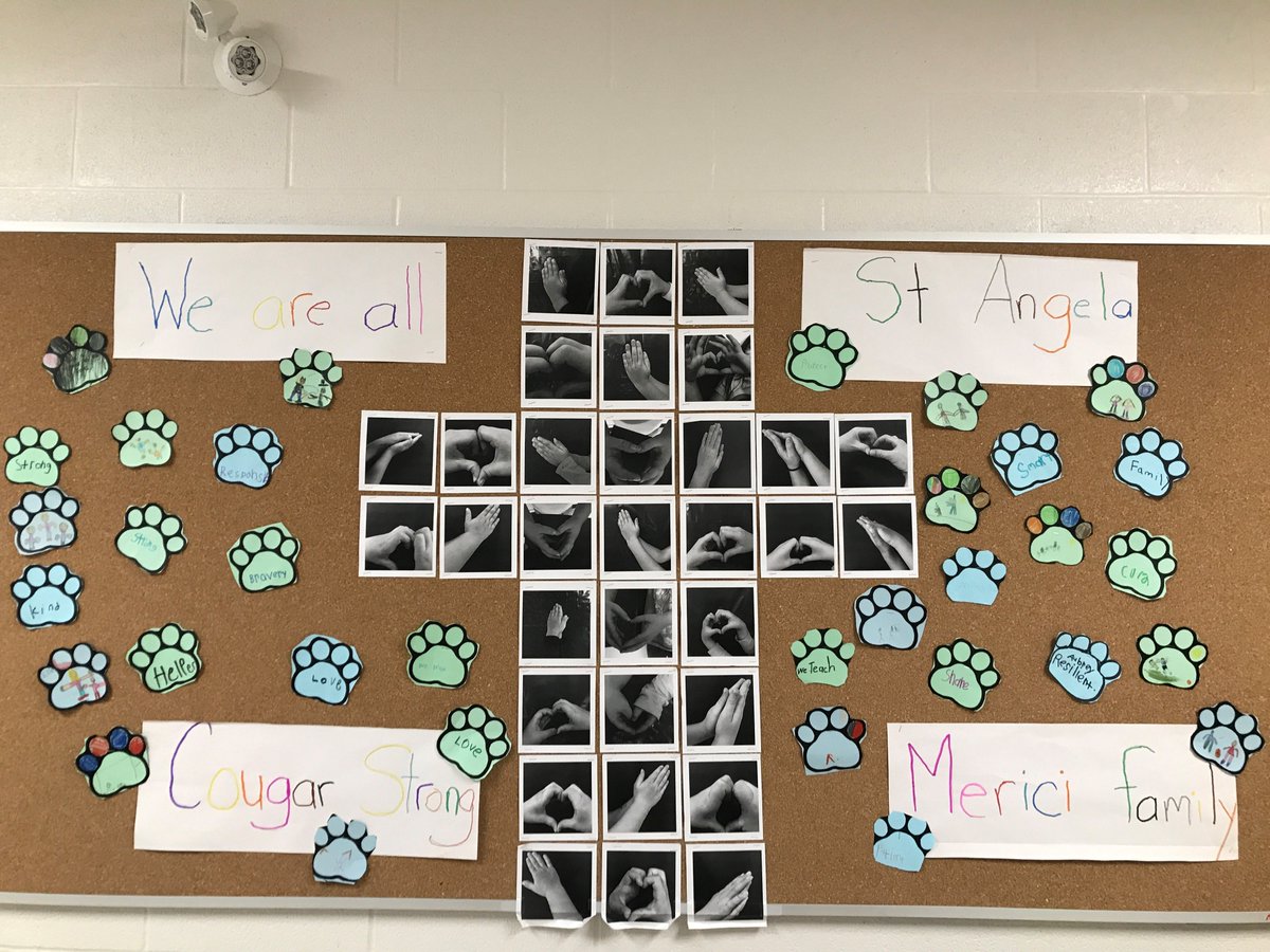 MericiCs's tweet photo. Using student voice we are working together to create a community around "what being a St. Angela Merici Cougar means".  Check out what our students are creating. https://t.co/aKFkBwVVBT
