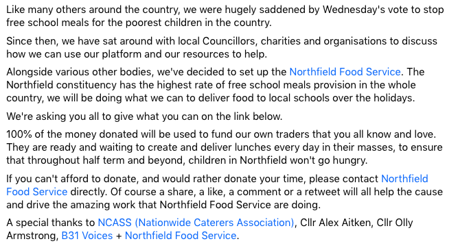 DigbethDiner's tweet photo. We might be able to create a food service for children in less than 48 hours but it seems we (I) can't correctly copy and paste the donation link into Twitter. Apologies!

Here you go 👉 https://t.co/cwhoHvTQsi https://t.co/Tg6VfLY6nH