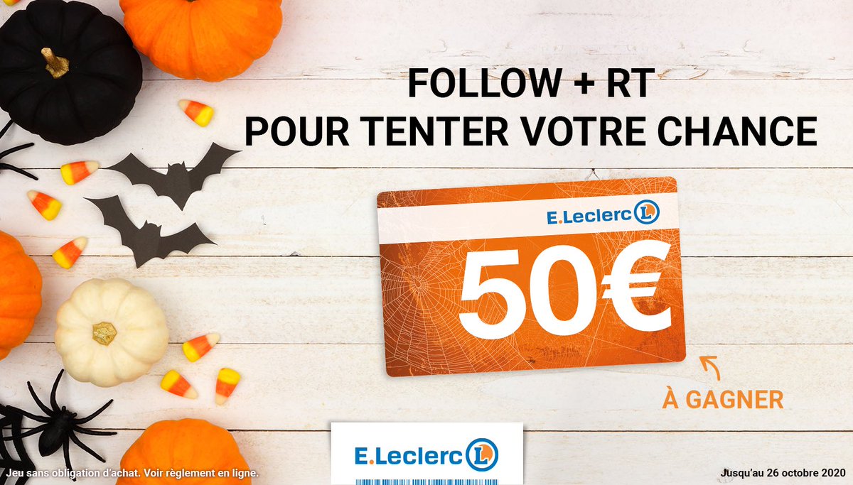 Leclerc's tweet image. Jetez un sort à vos peurs les plus sombres et préparez-vous pour le grand frisson. Follow + RT pour tenter votre chance. 😈🦇 fcld.ly/jeutwhallo #Jeu #Concours #Halloween2020