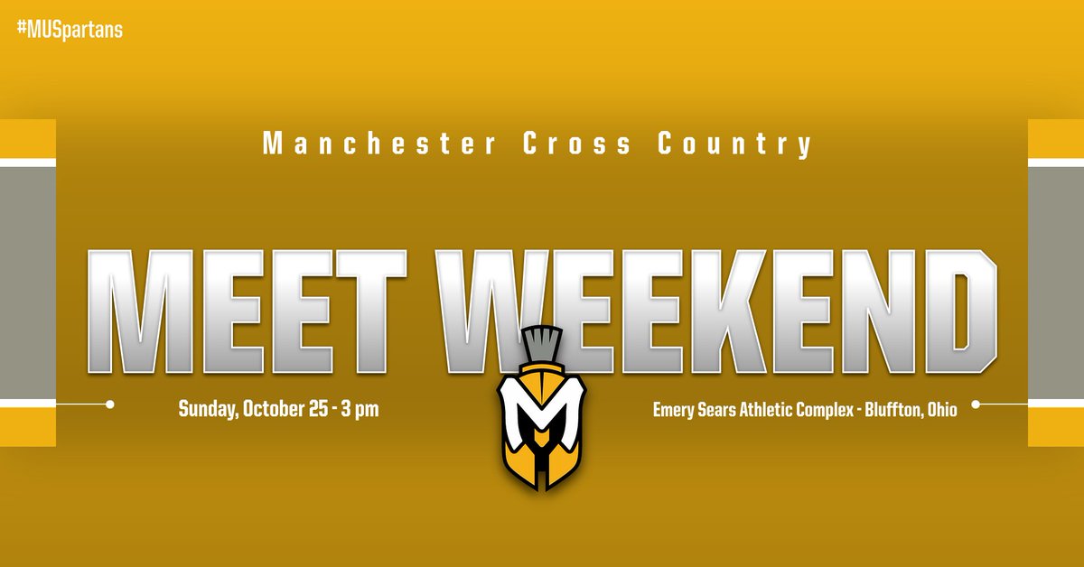 MUSpartans's tweet photo. XC: The Manchester cross country teams will head back to Bluffton on Sunday, Oct. 25 for their final in-person meet of the fall.

Catch the live video of Sunday's meet here: https://t.co/e2J79P7lwI

#MUSpartans https://t.co/NUVEQWxqXo