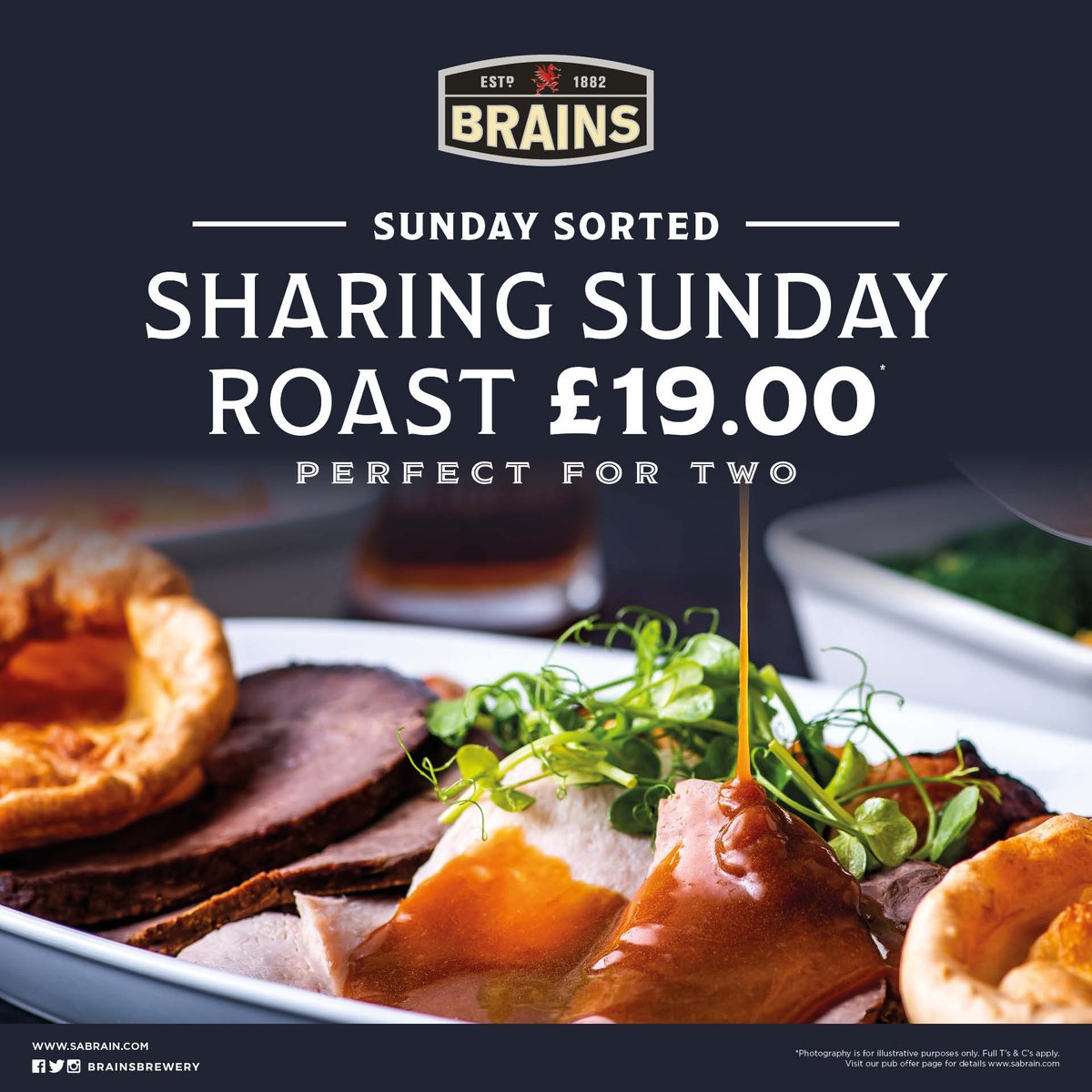 Let us take care of the dinner and the dishes this Sunday. Call us on 01656 725287 to book a table #SundayBest