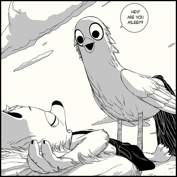 MagneticPress's tweet photo. #TheDailyPanel - "Hey!" - Even birds like to play sometimes... even though trouble often follows... from #PISTOUVI by @merwan.chabane and @bertrandgatignol. In stores October! https://t.co/3TfgFmDFp2 https://t.co/NUnOougj73