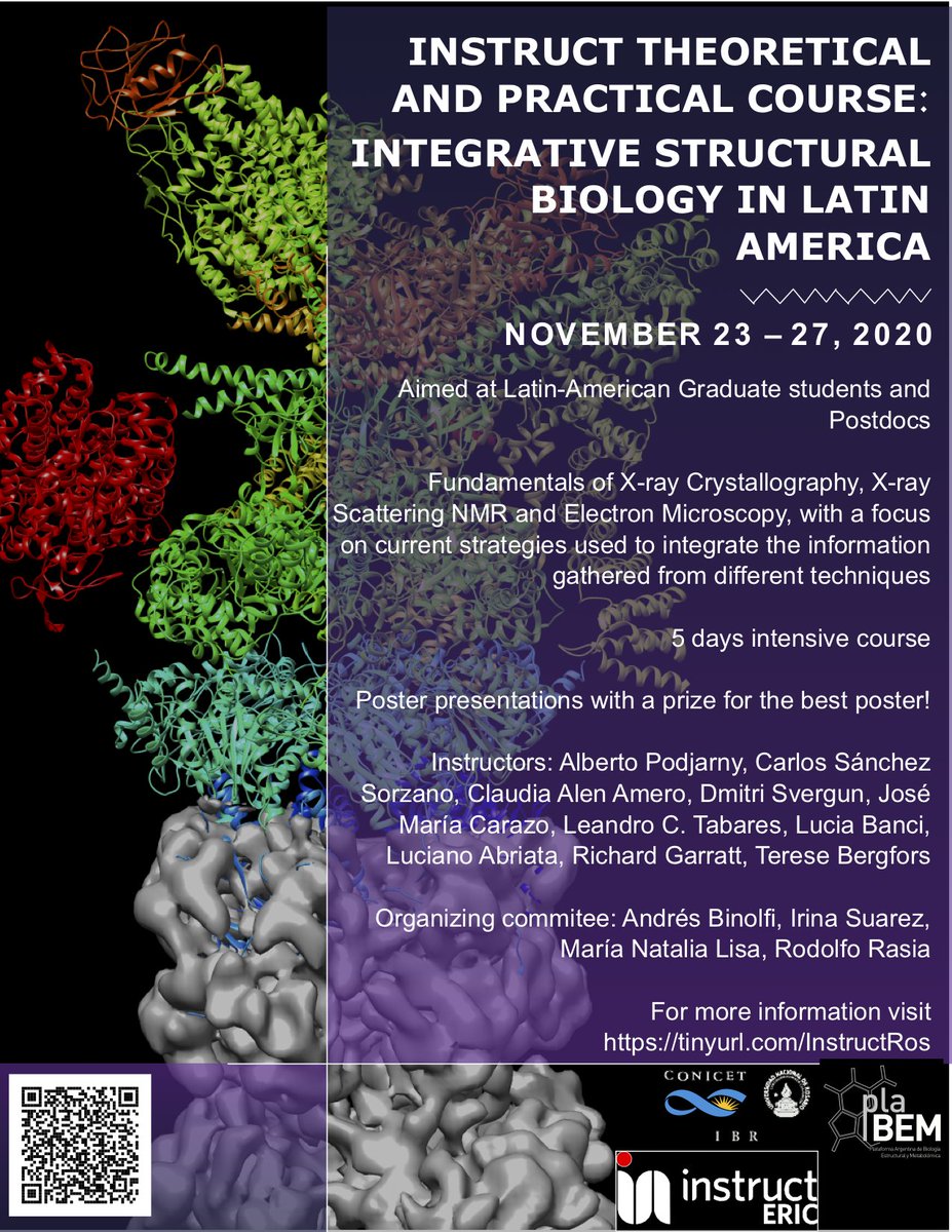 From <a href="/IBR_CONICET/">IBR</a> /PlaBEM to Latam, with <a href="/instructhub/">Instruct-ERIC</a>: ➡️Instruct Theoretical and Practical Course: Integrative Structural Biology in Latin America, ⌛️Nov 23-27. For details and application see the flyer and tinyurl.com/InstructRos.