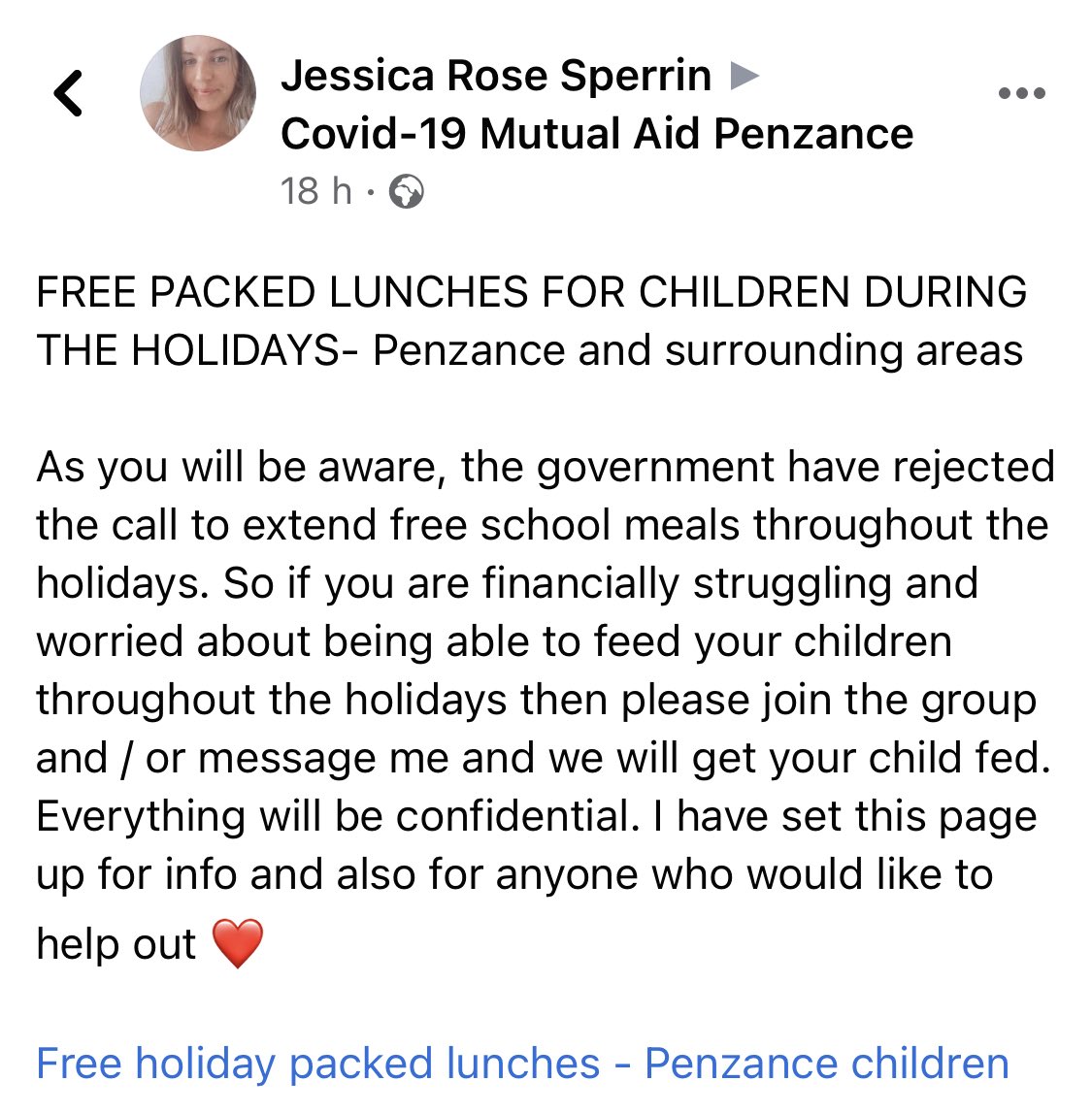 MacmillanKernow's tweet image. If you know anyone who are struggling to feed their children please see below a list of businesses who are helping with free meals for children even though they are struggling themselves....🙏
#macusrashford #RobbieRinder #FreeChildrensMeals #communitiescomingtogether
