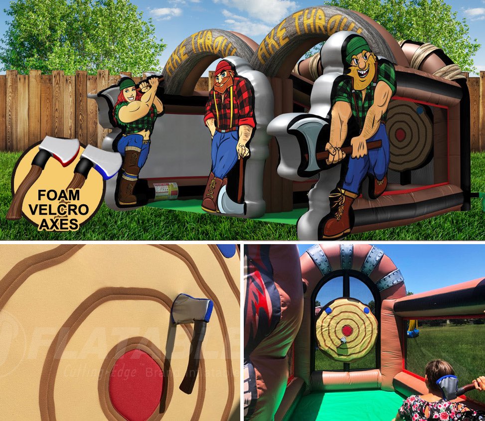 DarlingtonChamb's tweet photo. Viking Ax Throwing? 😳 Sounds frightful but it is not - super safe thanks to Palmetto Amusements - the axes are made of a durable foam! Another fun activity that'll be at #FrightFest2020, Saturday, Oct. 31st, 2 PM until the SPOOKTACULAR Fireworks Display at 7:30 PM 🎇! 🎃 https://t.co/EbMK7DYLxj