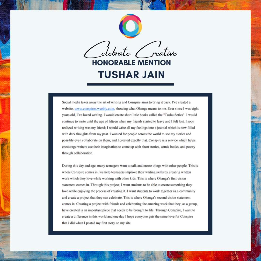 Some prescient writing from our honorable mentions who really know how to put a pen to a piece of paper. #ohangatogether #art #poem #localart #pvdart #celebratecreative #401love #emergingartist #ohanga #grantwinner #awards #nest #writersofinstagram