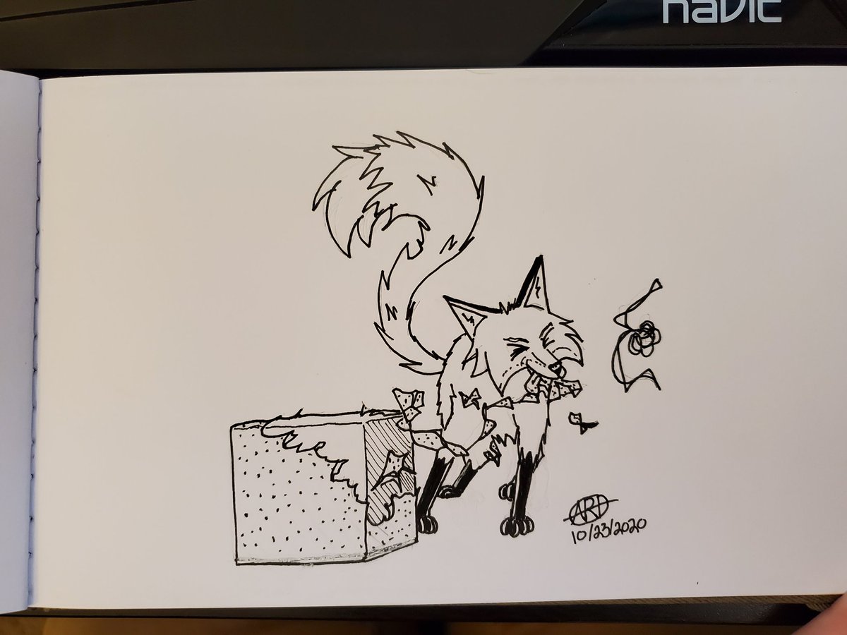 sk8austin88's tweet photo. Inktober day 23!
#inktober #inktober2020 #rip #foxes #cutefox #anime #manga #comic #illustration #micronpen https://t.co/ZbDgVTSxBs