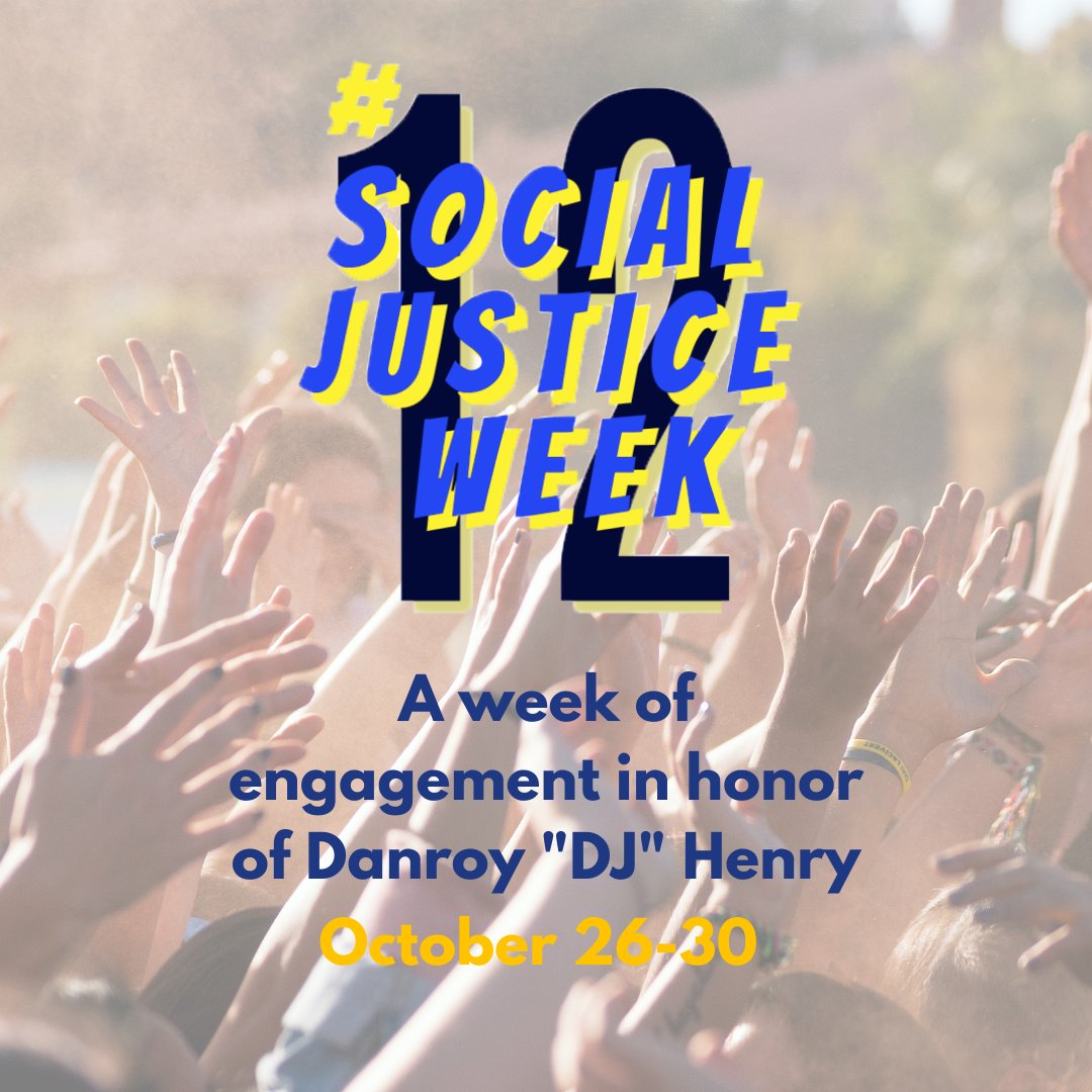 Social Justice Week, in memory of #PaceU student DJ Henry, begins Monday, 10/26. Fostering advocacy starts with education, empowerment, and passion. For more information on the week’s events, visit pace.edu/social-justice… #PaceUniversity #DJHenry #SocialJusticeWeek