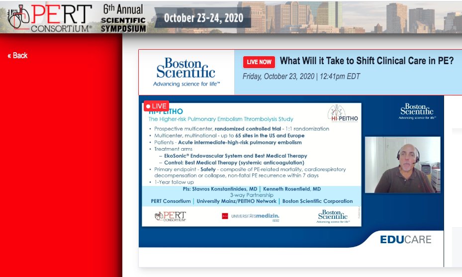 FMaeWestMD's tweet photo. The HI-PEITHO RCT announced today LIVE at #PERT2020 international multi-center study of Intermediate High Risk PE patients randomized to EKOS CDT vs systemic AC. @PERTConsortium/ #PEITHO Network Mainz University/@bostonsci
We are in need of high quality data for our patients! https://t.co/oV3lGHl5Ft