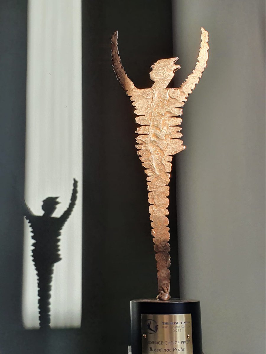 GunaNuaTheatre's tweet photo. This lad finally arrived thanks to @IrishTimesCultr Thank you to our loyal, committed audiences and to the amazing #BreadNotProfits team led by Mike Finn @elladginger @terryodonovan @david_bplo all the actors and crew. @UL @LimeTreeTheatre @CoLimerickArt @troy_studios @SIPTU @CWU https://t.co/gfDjZG74vh