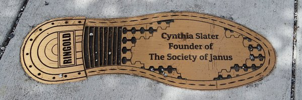 Cynthia Slater was "a bisexual woman who created pansexual space before there was such a word." http://web.archive.org/web/20160313000911/http://www.weareleatherwomen.com/history-of-cynthia-slaterShe and her partner Larry Olsen founded the  @societyofjanus in 1974 (again, still exists!) - as this bronze bootprint in SF's historic Leather District says.