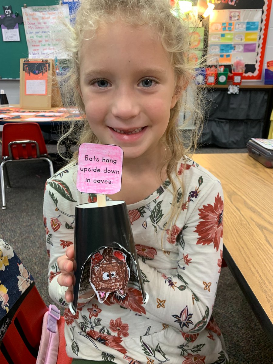 bryan_tigers's tweet photo. Mrs. Johnson's class learned that bats are nocturnal animals who hang upside down in caves! #tigerpride #focusedonlearning https://t.co/GrbmT7nqoi