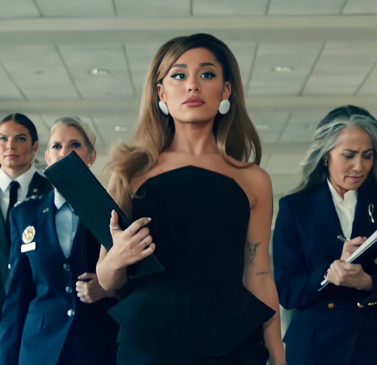 pradaparisian's tweet photo. ariana grande’s outfits in the positions mv are everything! https://t.co/LMecyFxy6o