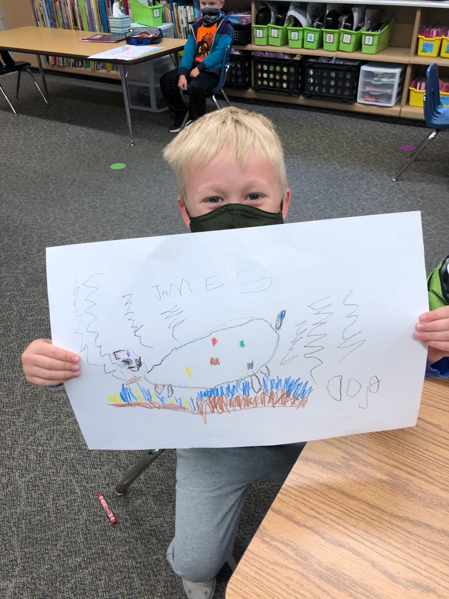 SMFSchools's tweet photo. Mrs. Cardarelli has several artists in her class! After reading ‘Dog’s Colorful Day,’ each of them drew Dog with their own creative perspectives #dogscolorfulday #colorsandcounting #BuildingBetterBulldogs https://t.co/j4EjtG4mRA