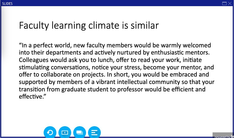And how can we create a good learning climate for faculty? Let's support each other.  @PCH_SF  #IDWeek2020