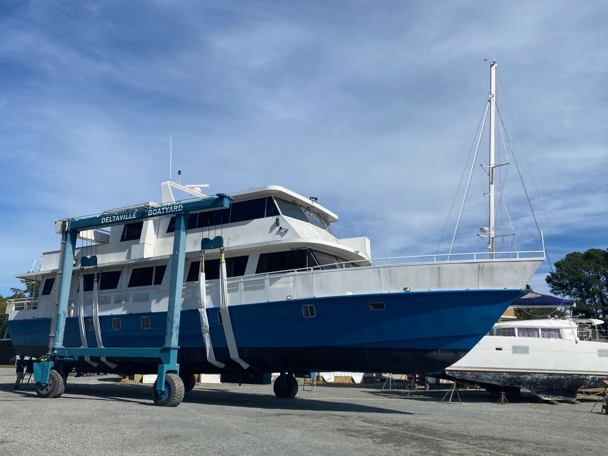 DBYard's tweet image. Launching an 89' Kelly Custom Steel Hull vessel, hailing from Washington DC.