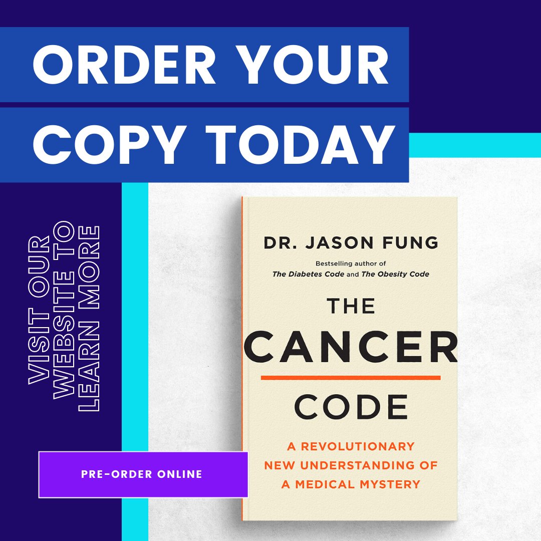 #TheCancerCode offers a radical new paradigm for understanding #cancer - and issues a call to action for #reducingrisk moving forward.

Pre-order your copy: ow.ly/B4Ma50BX1JF 

Let us know what you have learned from some of Dr. Fung’s books by leaving a comment below👇