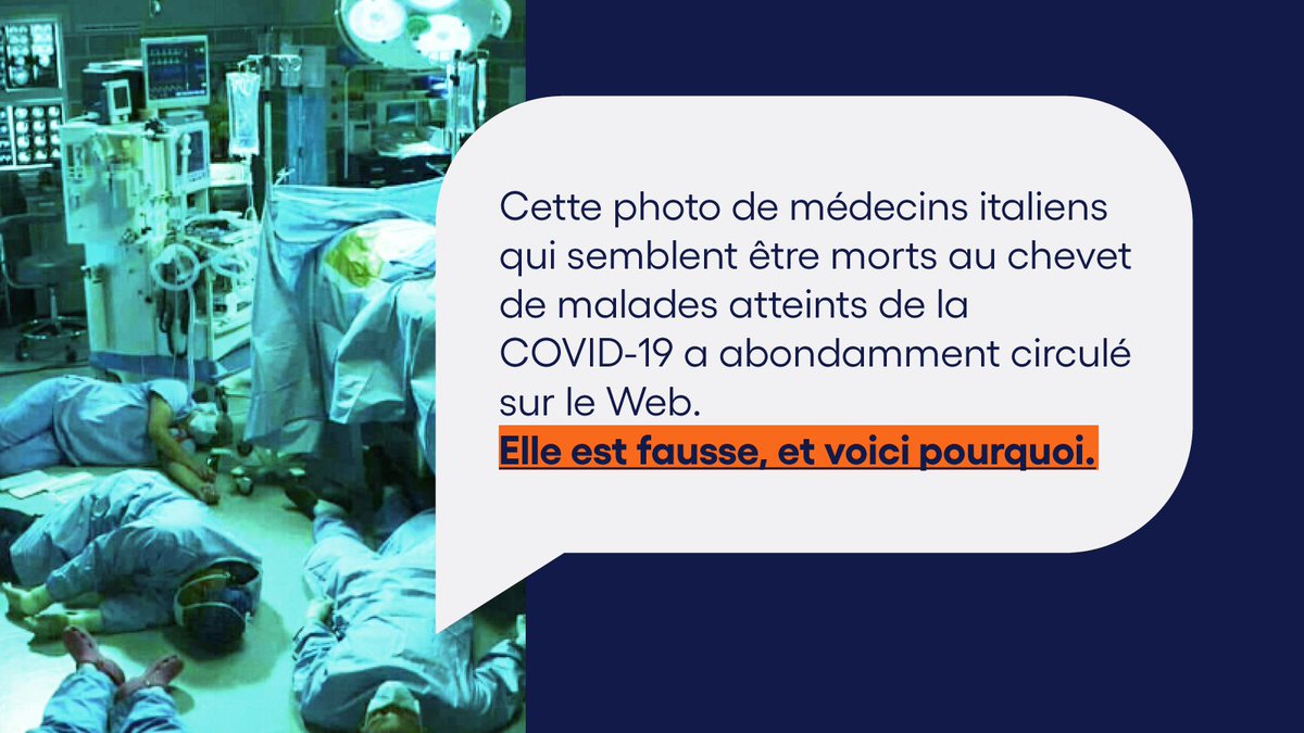 Plusieurs images fallacieuses accompagnent des prétendues nouvelles, semant la confusion. Voici quelques trucs pour voir si une image est authentique. bit.ly/34d4gV6 #images #StopCovidDesinfo #Désinformation #authenticité #confusion