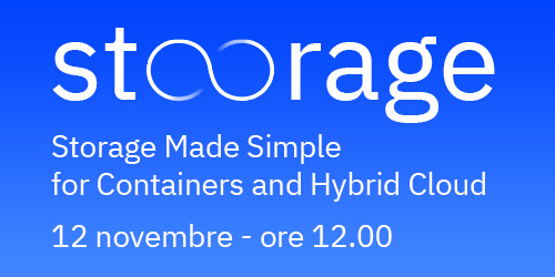 Iscriviti al #webinar "Storage Made Simple for containers and hybrid cloud" del 12/11 h12:

ibm.biz/storage_made_s…

Nel corso del  webinar presenteremo le importanti #novità introdotte nel portafoglio #storage #IBM.