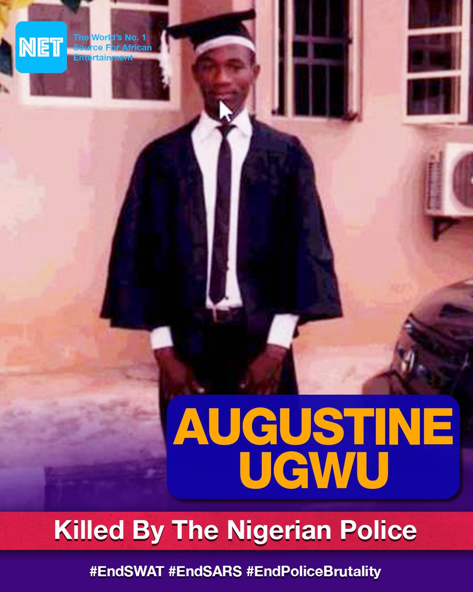 Augustine Ugwu, 27, was murdered at Nsukka, Enugu in May 2020. He was reportedly arrested by the anti-cult group at a beer parlour and shot dead at the anti-cult office by a police officer. #EndSARS  