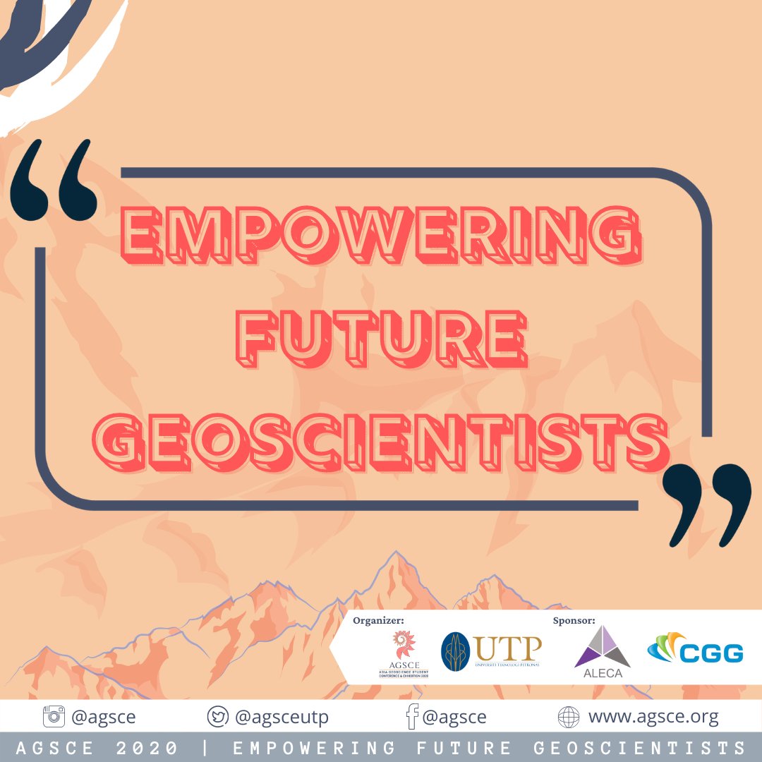 agsceutp's tweet photo. 🌎 Asia Geoscience Student Conference and Exhibition 2020 🌍 

Come join us and be a part of The Best Event of The Year!✨Event filled with conference, sharing sessions and forums from the top speakers with many interesting stories and knowledge to be shared. https://t.co/YLNXqYMc6U