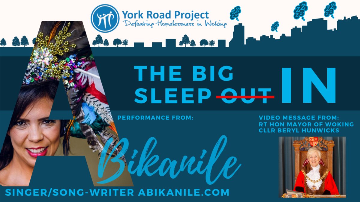 Woking_NewsMail's tweet photo. #Woking residents are readying their sleeping bags for the #BigSleepIN tonight in support of #Homelessness #Charity @YorkRoadProject, in a remote version of the #BigSleepOut starting at 7pm with a special livestream. See https://t.co/vaYY8LtGNc for details @RadioWoking #Community https://t.co/YRGfa3zVO5