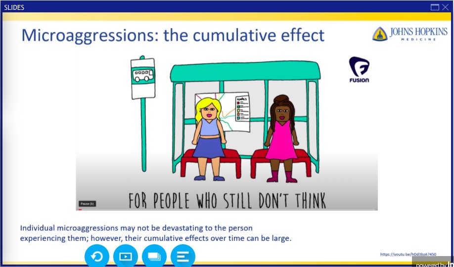 Microaggressions add up over time. While it may not seem like a big deal one time, experiencing them repeatedly is hugely problematic. @ChidaNatasha  #IDWeek2020See this video for the full analogy: 