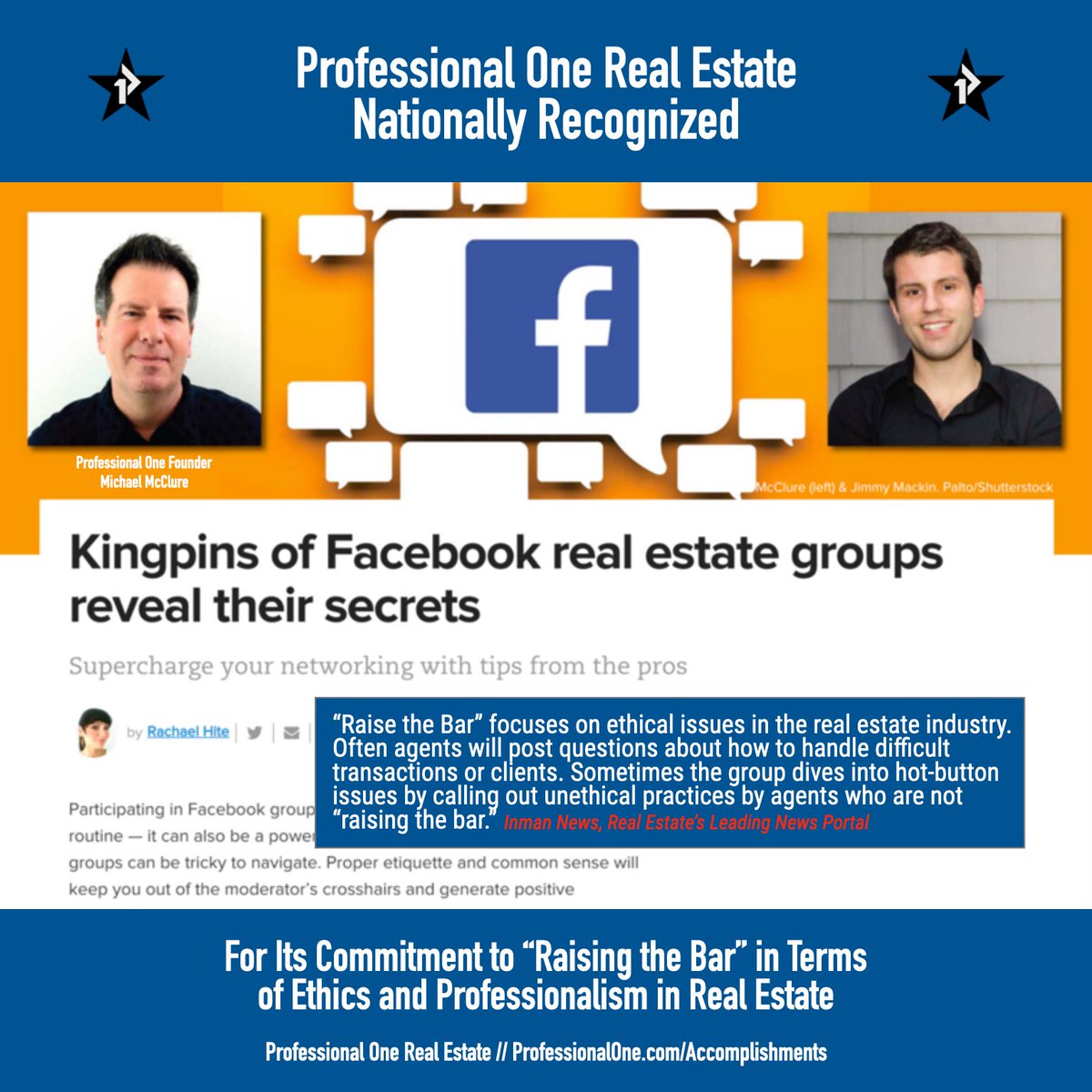 We so appreciate the recognition. We’re proud of the conversations about raising the level of professionalism in real estate that have now been going on for over nine years in our group, which features nearly 23K real estate professionals from all over the world. #RealEstate