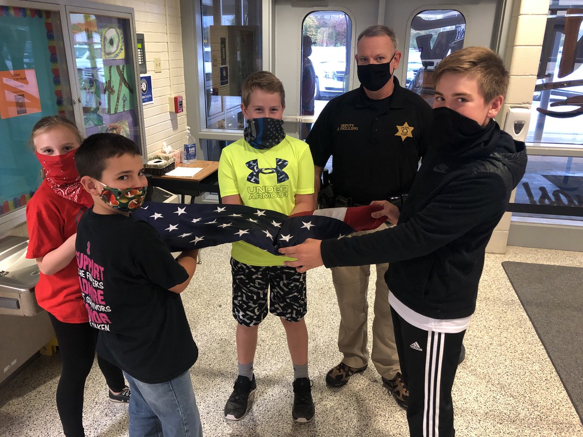 Shoutout to SRO Jeff Phillippi, seen here supervising the flag detail at Pulaski Elementary. We see you, SRO Phillippi!