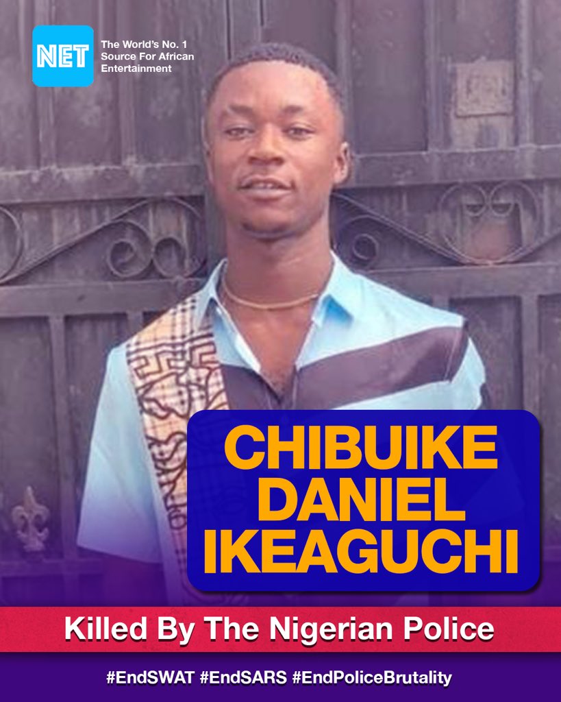 Daniel Chibuike, aka Sleek, 20, was allegedly shot dead by a policeman in the Elelenwo area of Port Harcourt, Rivers State, in September 2020.Rest in peace. #EndSARS  