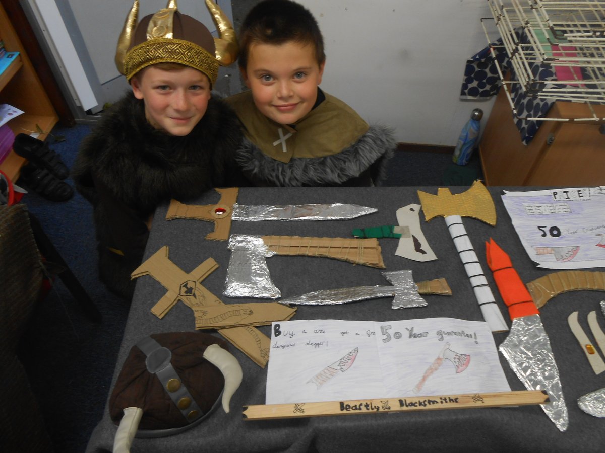 NMundhamSchool's tweet photo. Class 4 worked hard and had lots of fun at their Viking Market.

(Thank you mums and dads for all your support for the children.) https://t.co/ltMhXncBbJ