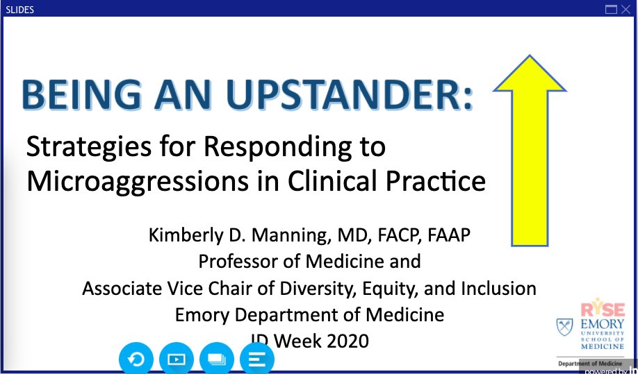 This is at least my 2nd (maybe 3rd) time seeing this talk by  @gradydoctor on upstanding. It gets even better each time. #IDWeek2020