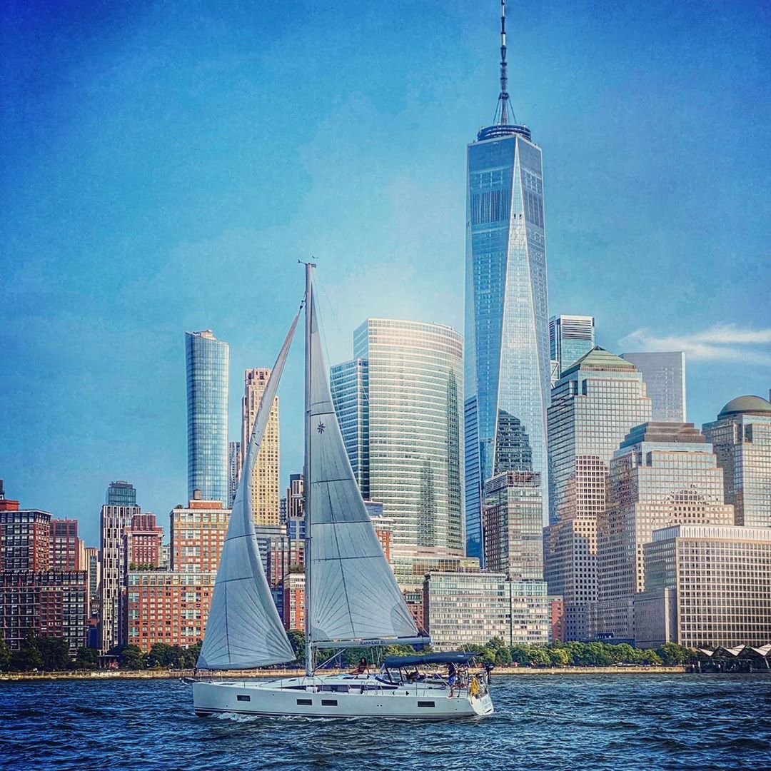 JeanneauAmerica's tweet photo. This Jeanneau 51 surely blends into the NYC skyline. What do you think? ๐ ๐ธ @sonfield @vanvorstparkjc #bigapple #freedomtower #jeanneauyachts #jeanneauyacht51 #jeanneau51 #jeanneauowners #sailingnyc #bigapplesailing #yachts #yachting #lowermanhatten #newyorkcity #sailing https://t.co/R8UC4yjRmk
