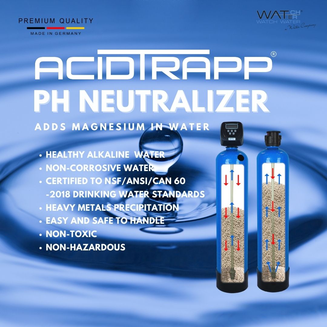 WatchWaterGmbH's tweet photo. Are you worried about Acidic water and do not have the solution? ACIDTRAPP from Watch Water offers convenient and easy pH corrections without adding any dirty chemicals and a piece of mind. Enjoy Alkaline water and benefit of Magnesium added in water - ACIDTRAPP! https://t.co/7NSoOm6PP4