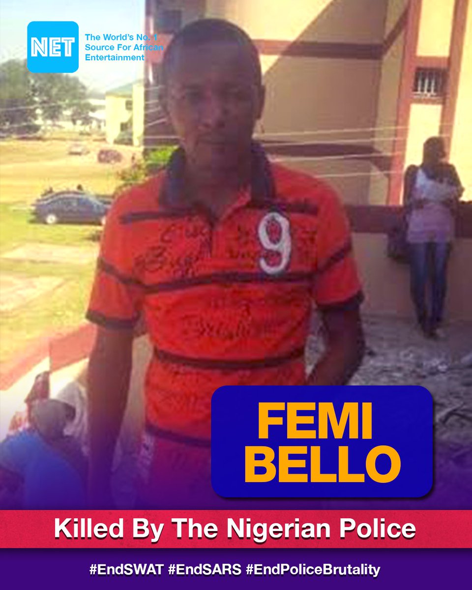 Femi Bello, a 300 level student of Economics of the Kaduna State University, was arrested and killed by policemen in Nasarawa State, in December 2014.Rest in peace. #EndSARS  