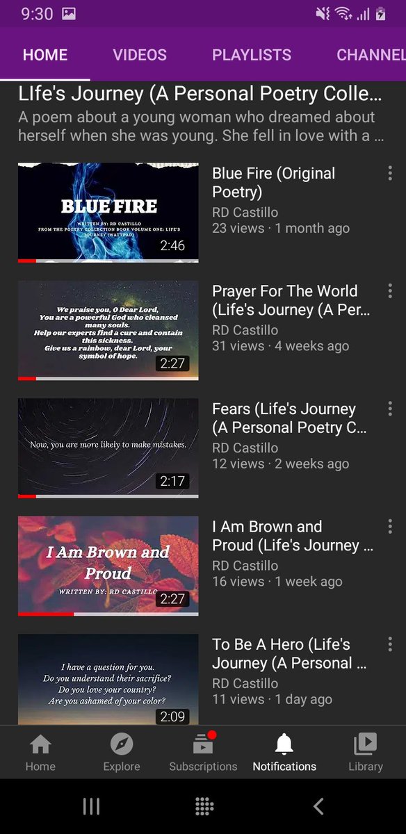 castillord_1995's tweet photo. #smallyoutubechannel #youtubechannel #Literature #diary #vlogger #diaryvlog #aspiringauthor #wattpad #poems #wattpadpoet Hi! I'm a beginner vlogger and I repost my poems as videos in YouTube. It will be a huge help if you subscribe to my channel and watch my videos. Tnx! https://t.co/AkkQ1PCdxk