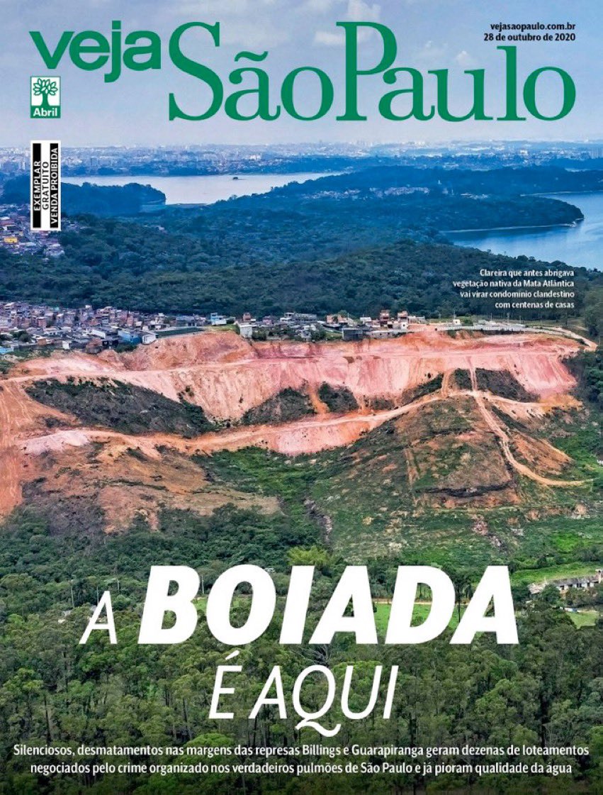 A capa. Defesa do Meio ambiente também é na cidade. Reportagem: vejasp.abril.com.br/cidades/capa-d…