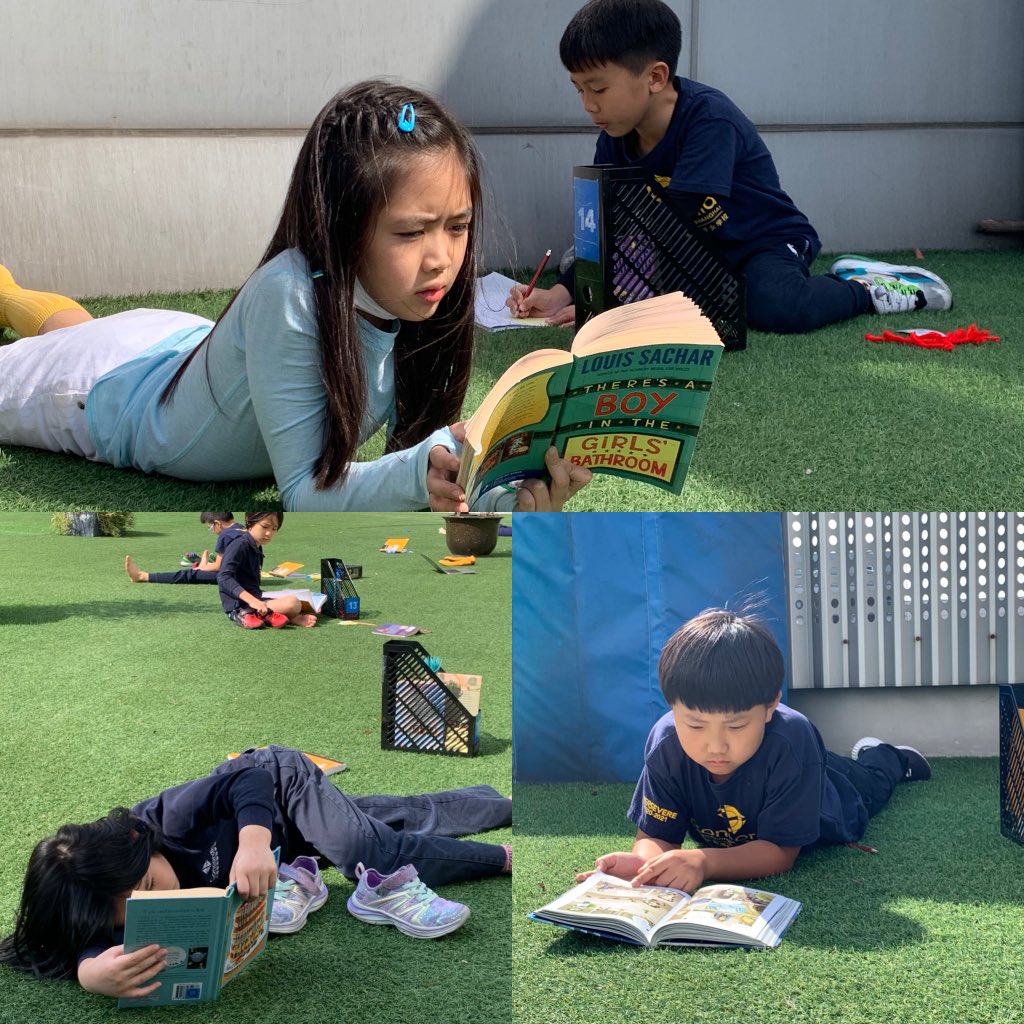 SusieMutschler1's tweet photo. A gorgeous fall day allows us to read in @ConcordiaSH outdoor space. A fabulous way to celebrate closing our first reading unit. 📘📗 https://t.co/1UNEcNLKGf