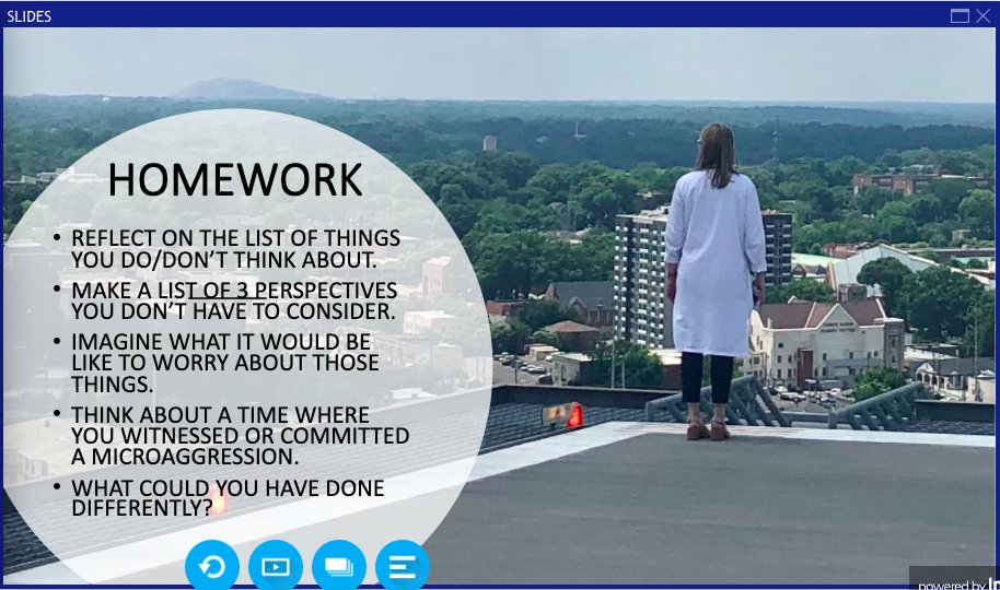 I always love getting homework from  @gradydoctor 3 perspectives I don't have to consider:RaceSexual orientationWeightTime for me to start reflecting on others' lenses and expanding my perspective. #IDWeek2020