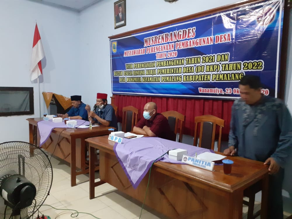 wanamulya2's tweet photo. MUSRENBANGDES thn 2020 untuk perencanaan thn 2021, dan Daftar Usulan Rencana Kerja Desa (DU RKP) thn 2022. (23/10)
@PemkabPemalang @dinpermasdespml @puspindes @kecpemalang1 https://t.co/Oymcr3SWjI