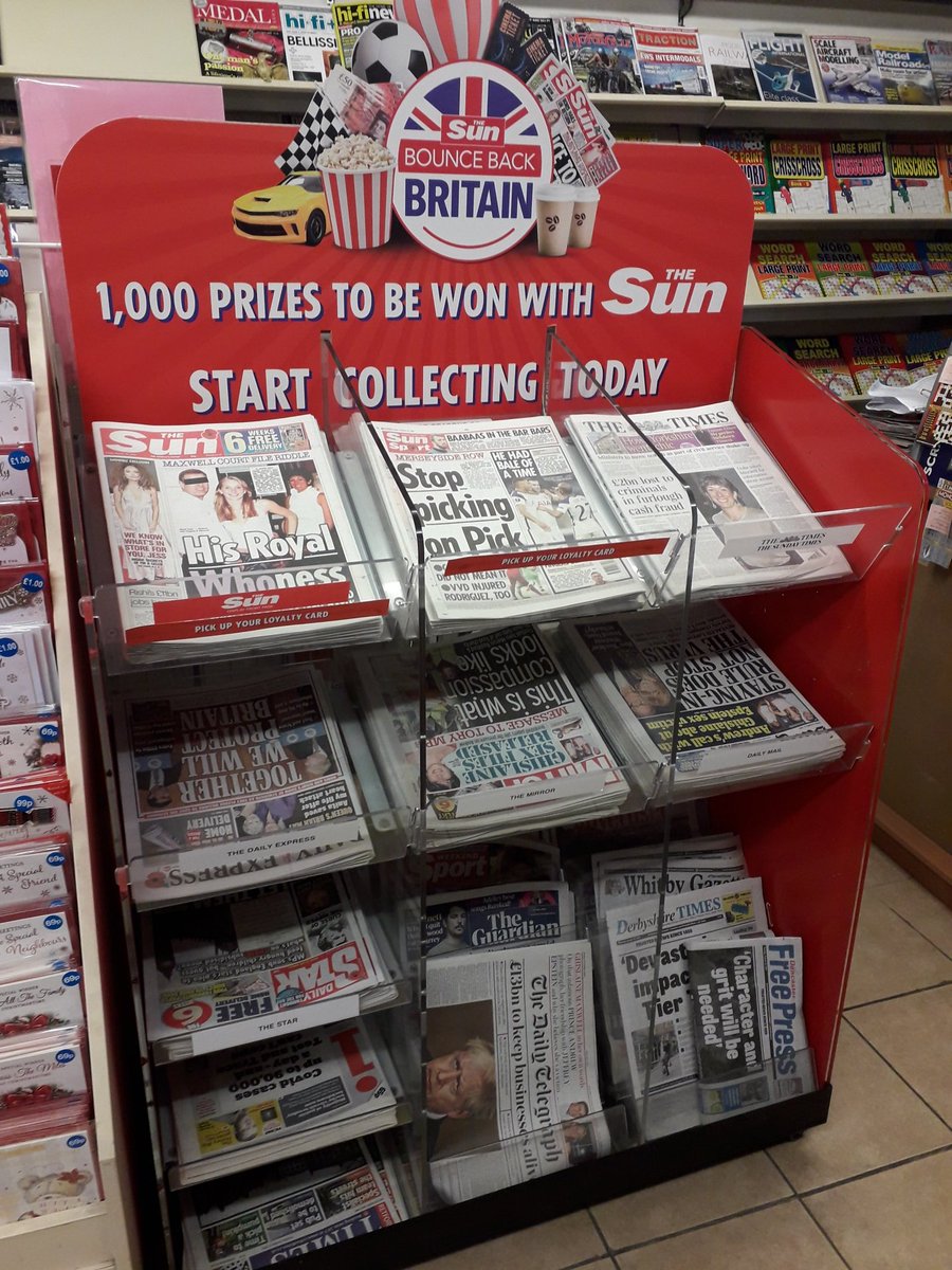 #BounceOffChallenge@NewsUKRetail. There are 1,000 prizes to be won with The Sun Helping Britain Bounce Back. Pick up your loyalty card and stickers today from Newstyme at 66 Bridge Street in Worksop <a href="/TheSun/">The Sun</a>.