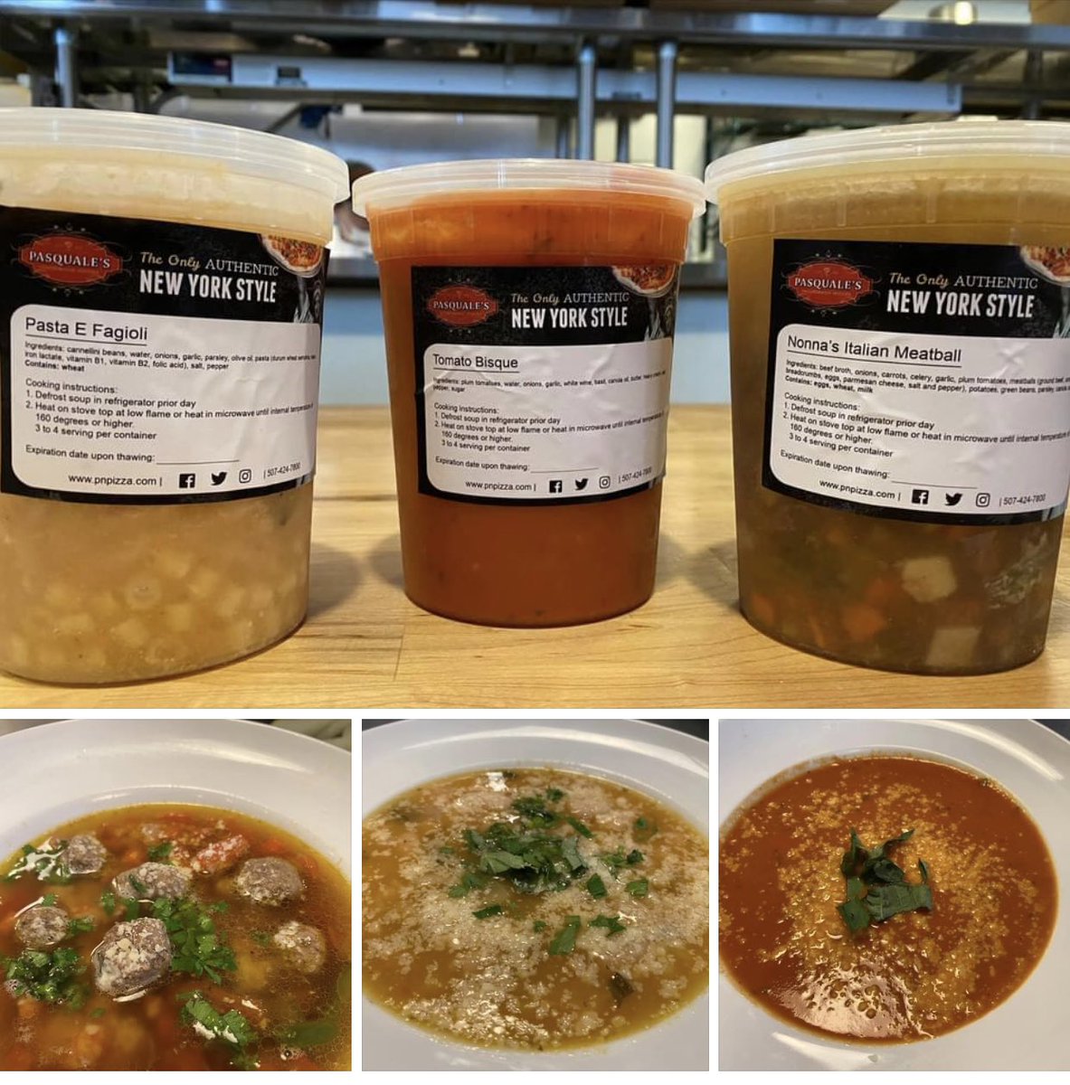 Pasquales_Ital's tweet photo. Happy Friday stop by and pick up a few of our soups to stay warm this weekend. @MNs_Rochester @DowntownRochMN @MayoEmployees @MayoClinic https://t.co/4TarLOm68I