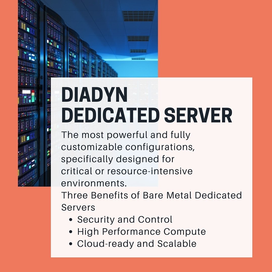 Diadyntech's tweet image. Dedicated server hosting &amp;amp; platform services.
The most powerful and fully customizable configurations. Specifically designed for critical or resource-intensive environments.
diadyntechnology.com

#dedicatedserverhosting #highperformancecompute #RAM #OS