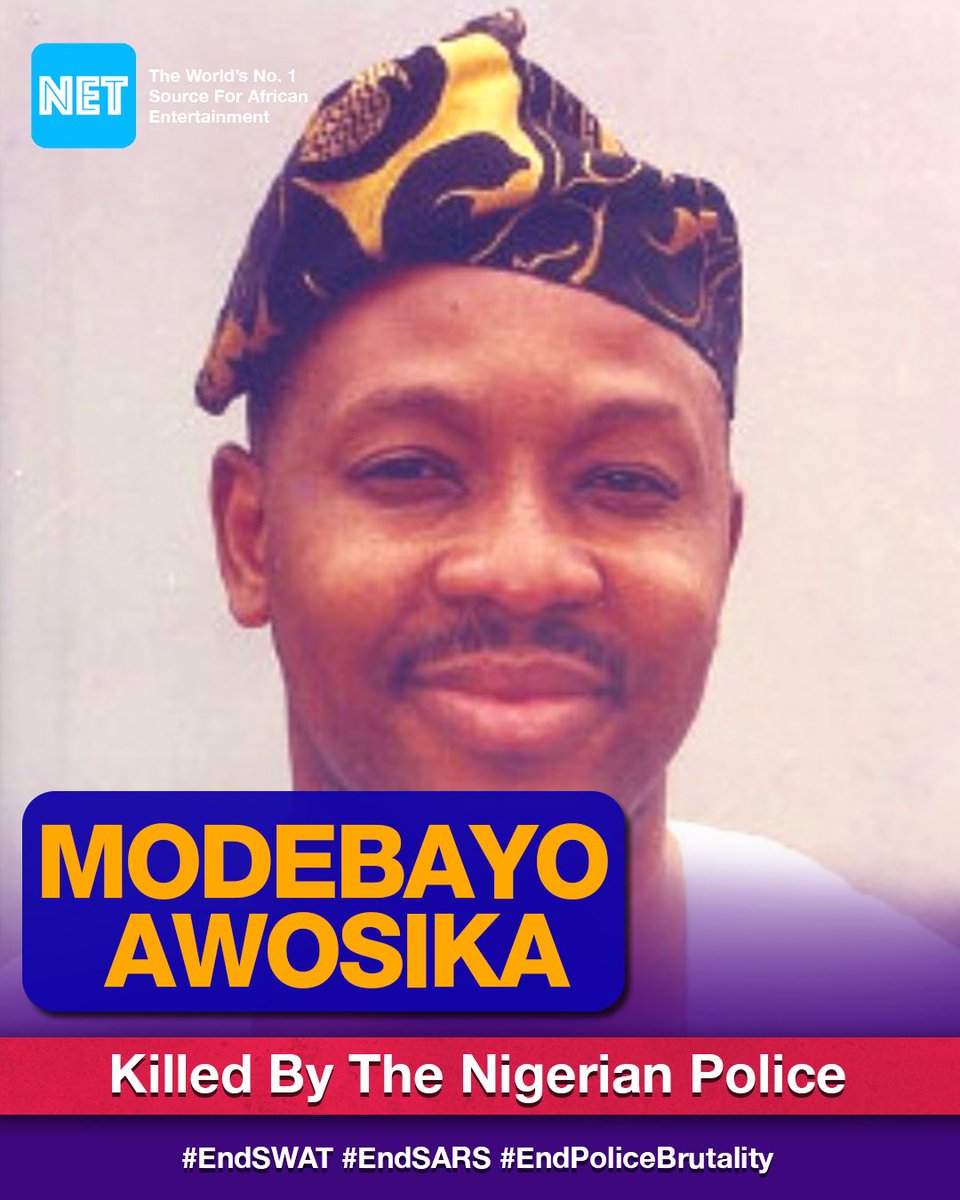 Modebayo Awosika was driving home on October 1, 2008, when he was shot in the head by policemen in Lekki, Lagos. In 2014, a Lagos High Court awarded the payment of N500 million in damages to his widow by the Police.Rest in peace. #EndSARS  